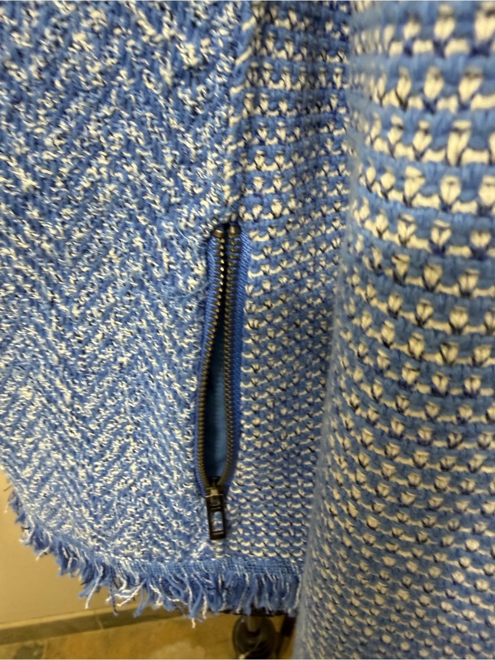 NWT NIC+ ZOE Women’s Blue Fringe Edge Jacket Blazer M - Picture 6 of 11